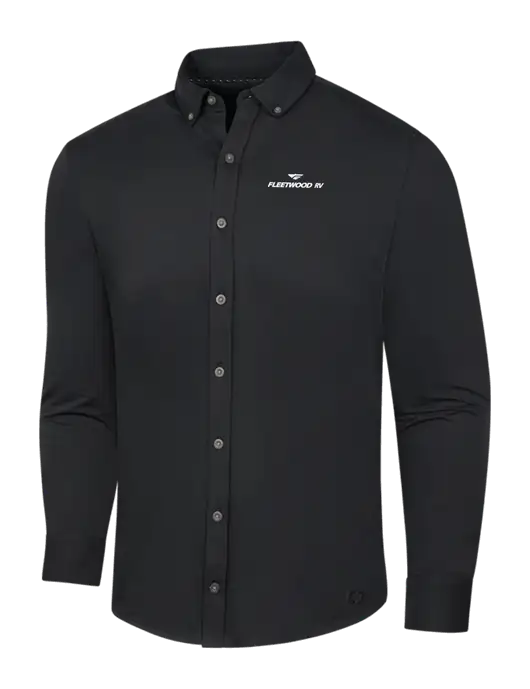 OGIO Blacktop Modern Code Stretch Button-Up Shirt w/Fleetwood RV Logo