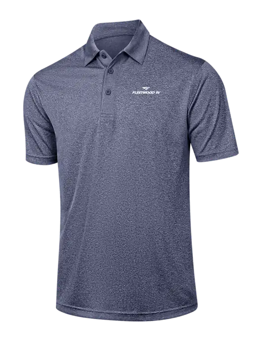 Navy Heather Contender Polo w/Fleetwood RV Logo