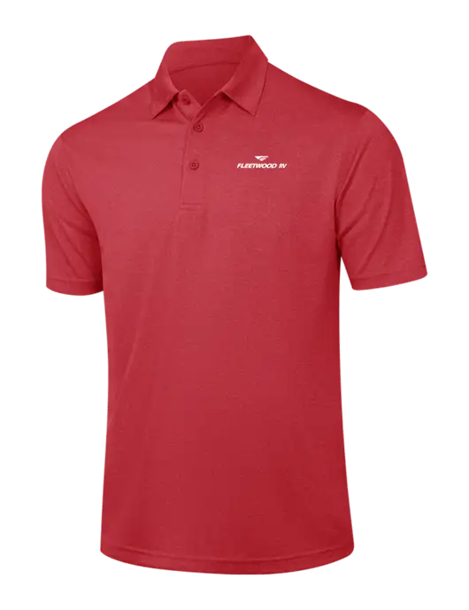 Red Heather Contender Polo w/Fleetwood RV Logo