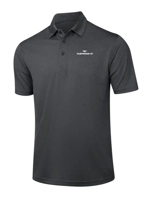 Dark Grey Heather Contender Polo w/Fleetwood RV Logo