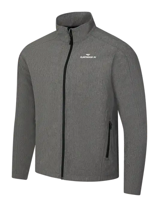 Medium Grey Heather Core Soft Shell Jacket w/Fleetwood RV Logo