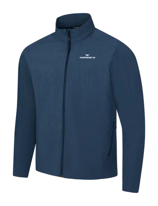 Navy Heather Core Soft Shell Jacket w/Fleetwood RV Logo