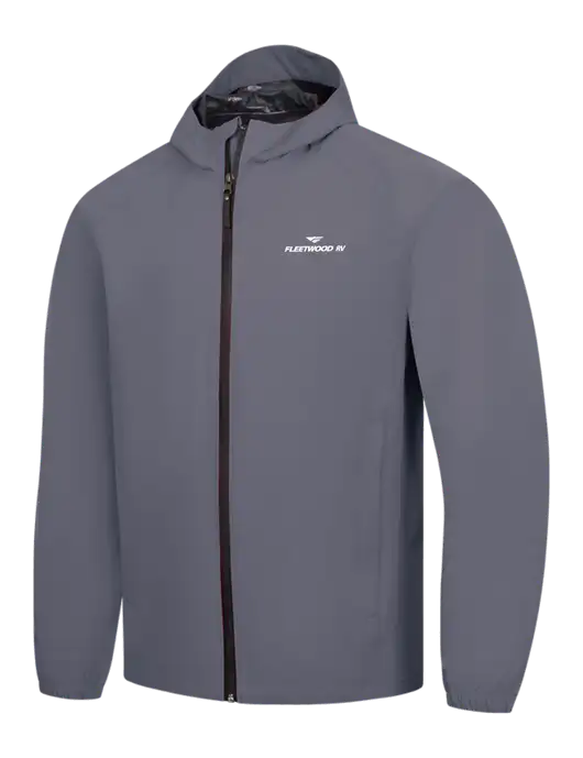 Dark Grey Essential Rain Jacket w/Fleetwood RV Logo