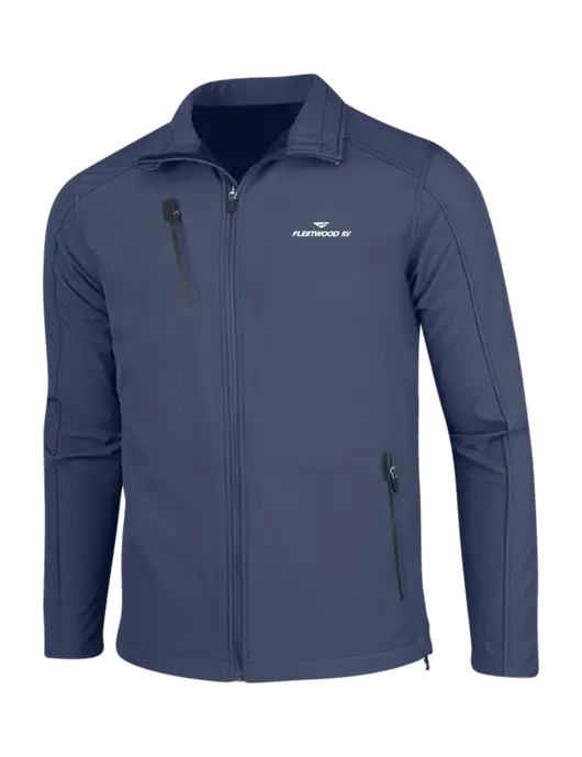 Navy Welded Softshell Jacket w/Fleetwood RV Logo