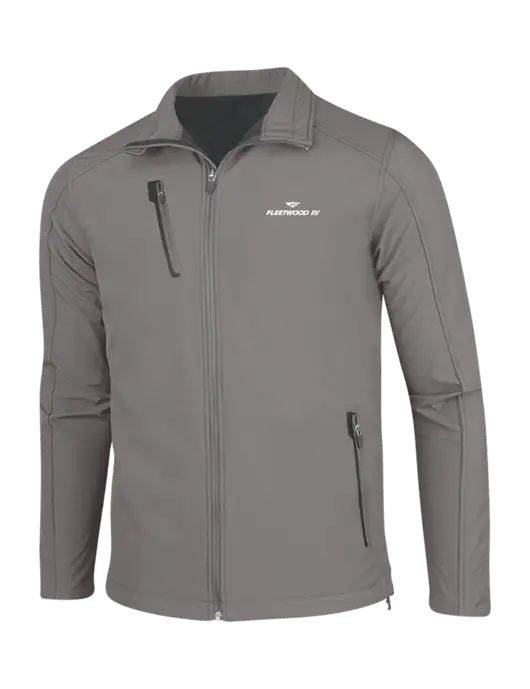 Medium Grey Welded Softshell Jacket w/Fleetwood RV Logo