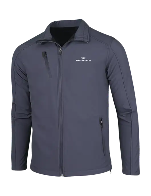Dark Grey Welded Softshell Jacket w/Fleetwood RV Logo