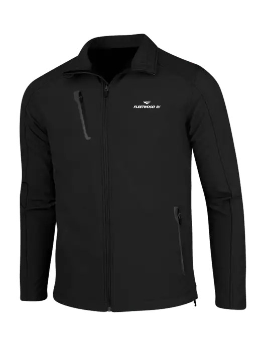 Black Welded Softshell Jacket w/Fleetwood RV Logo