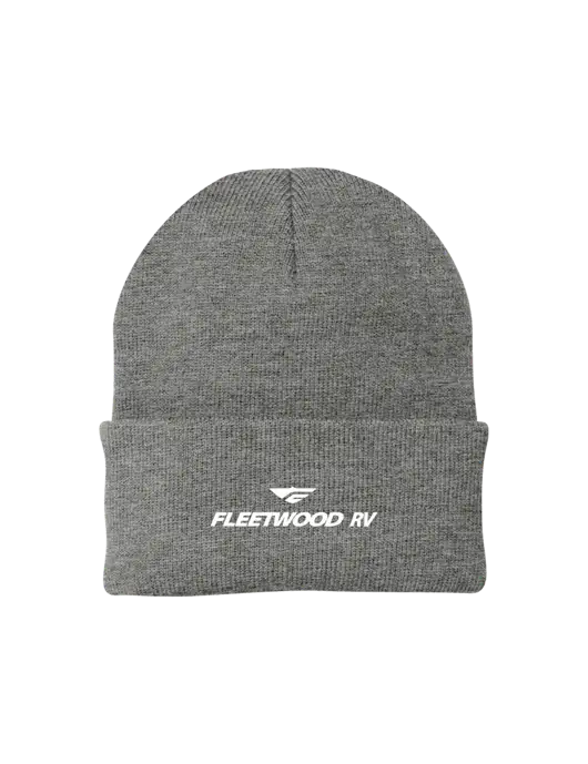 Medium Grey Heather Knit Cap w/Fleetwood RV Logo