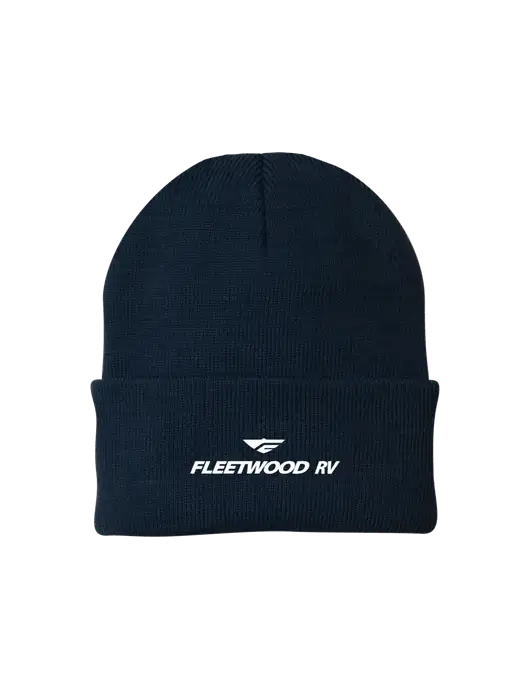 Navy Knit Cap w/Fleetwood RV Logo