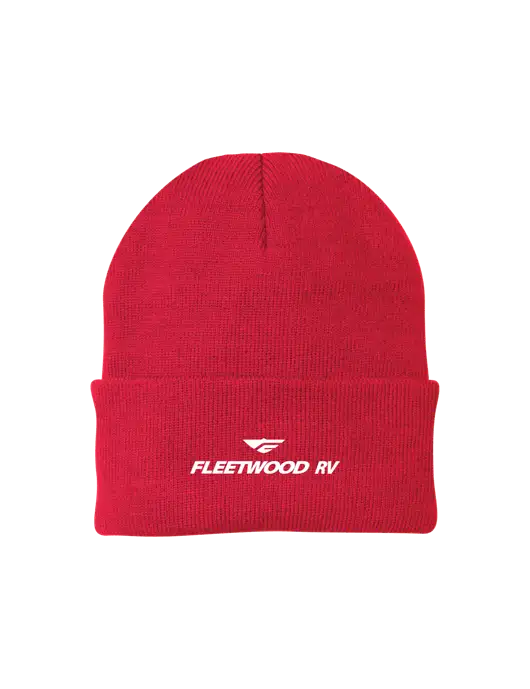 Red Knit Cap w/Fleetwood RV Logo