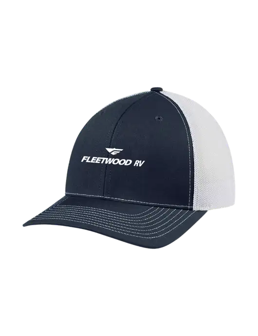 Richardson Adjustable Snapback Original 112 Trucker Cap Navy w/White Mesh w/Fleetwood RV Logo