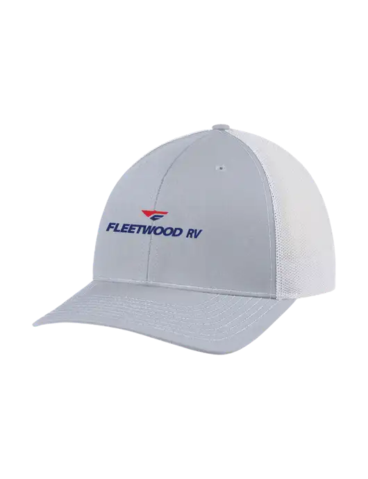 Richardson Adjustable Snapback Original 112 Trucker Cap Light Heather Grey w/White Mesh w/Fleetwood RV Logo