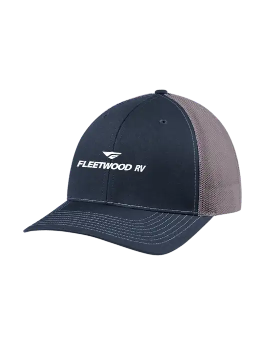 Richardson Adjustable Snapback Original 112 Trucker Cap Navy w/Charcoal Mesh w/Fleetwood RV Logo