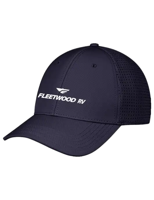 Navy Performance Stretchable Cap Hook & Loop w/Fleetwood RV Logo