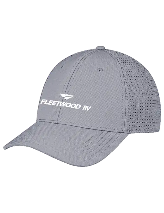 Grey Performance Stretchable Cap Hook & Loop w/Fleetwood RV Logo