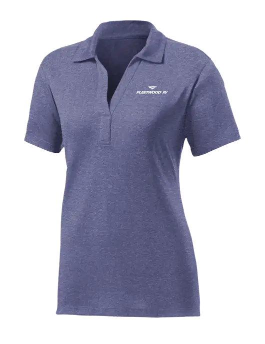 Womens Navy Heather Contender Polo w/Fleetwood RV Logo