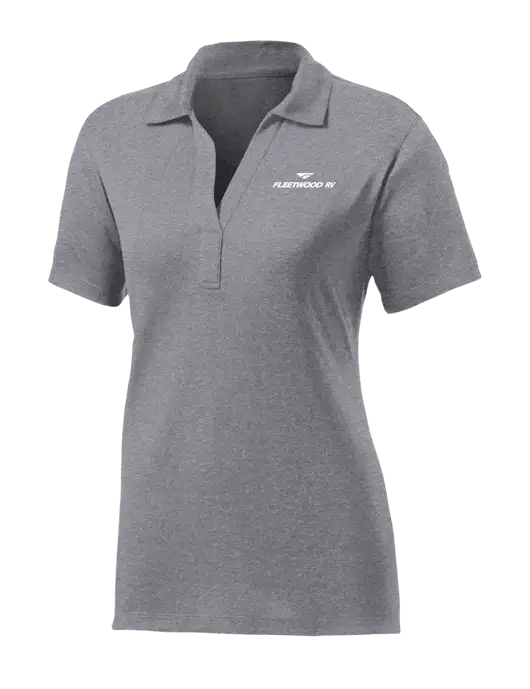 Womens Medium Grey Heather Contender Polo w/Fleetwood RV Logo