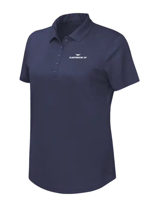 Callaway Womens Birdseye Navy Polo w/Fleetwood RV Logo