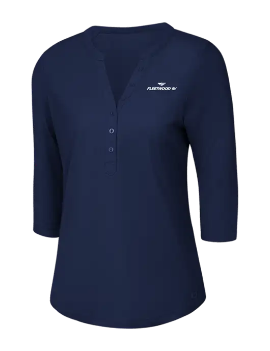 OGIO Navy Jewel Henley w/Fleetwood RV Logo