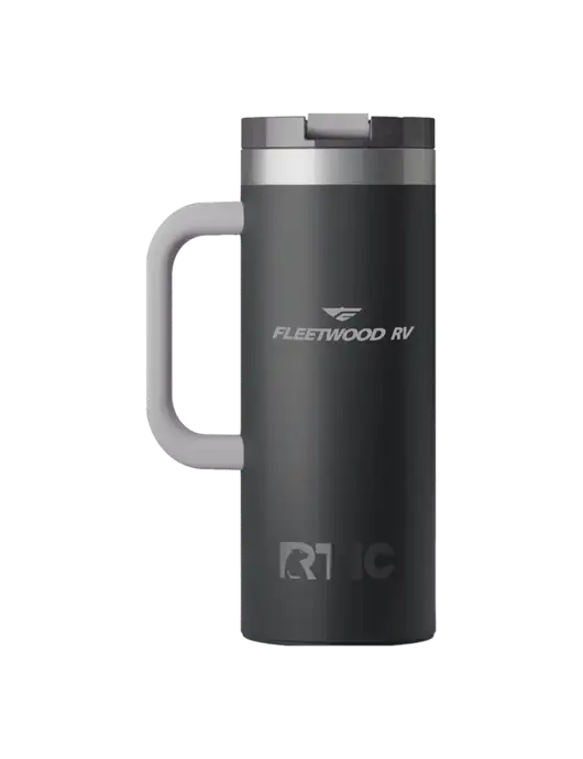 RTIC Road Trip 20 oz Charcoal Travel Mug w/Fleetwood RV Logo