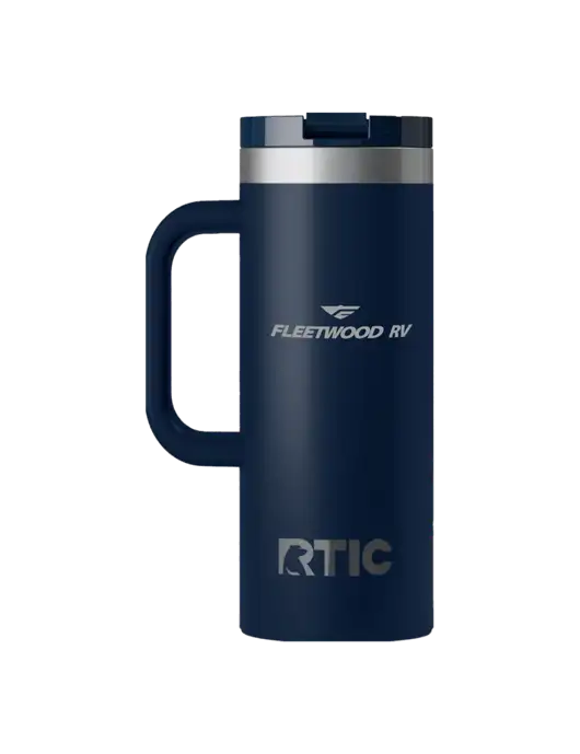 RTIC Road Trip 20 oz Navy Travel Mug w/Fleetwood RV Logo