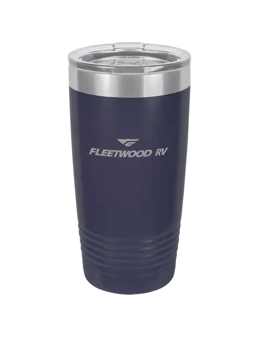 Polar Camel 20 oz Powder Coated Navy Vacuum Insulated Tumbler w/Fleetwood RV Logo