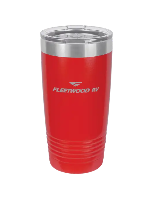 Polar Camel 20 oz Powder Coated Red Vacuum Insulated Tumbler w/Fleetwood RV Logo