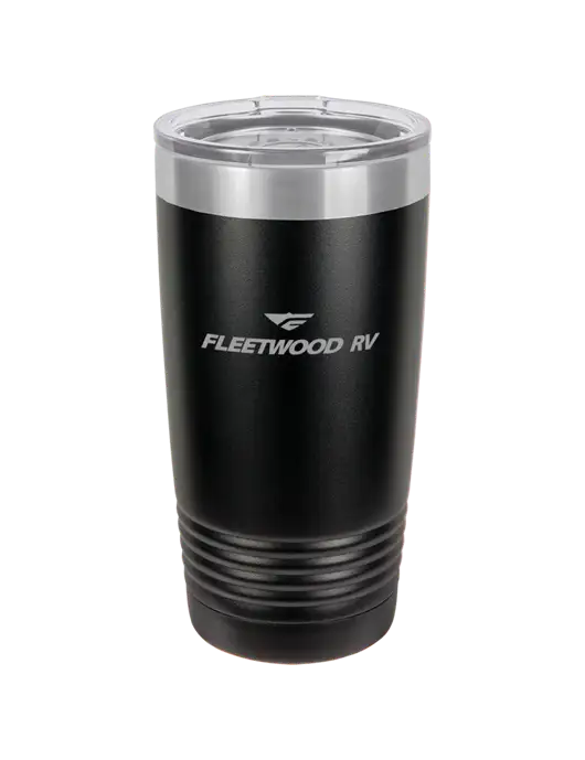 Polar Camel 20 oz Powder Coated Black Vacuum Insulated Tumbler w/Fleetwood RV Logo