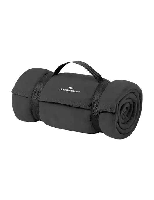 Casual Midnight Heather Fleece Blanket With Strap w/Fleetwood RV Logo