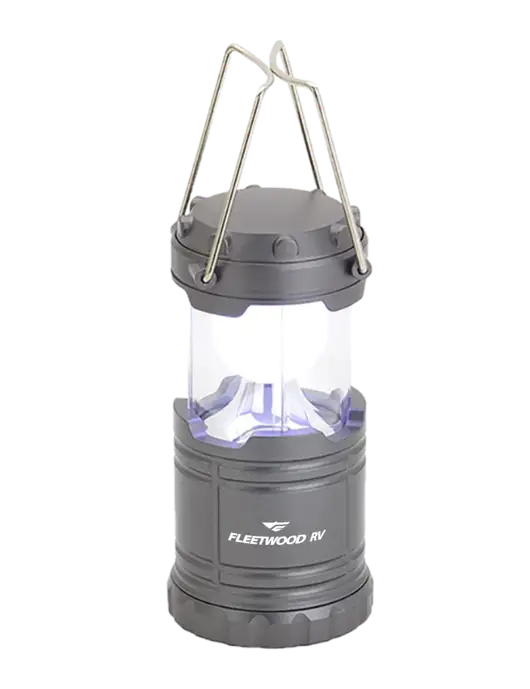 Gunmetal Mini Retro Lantern w/Fleetwood RV Logo